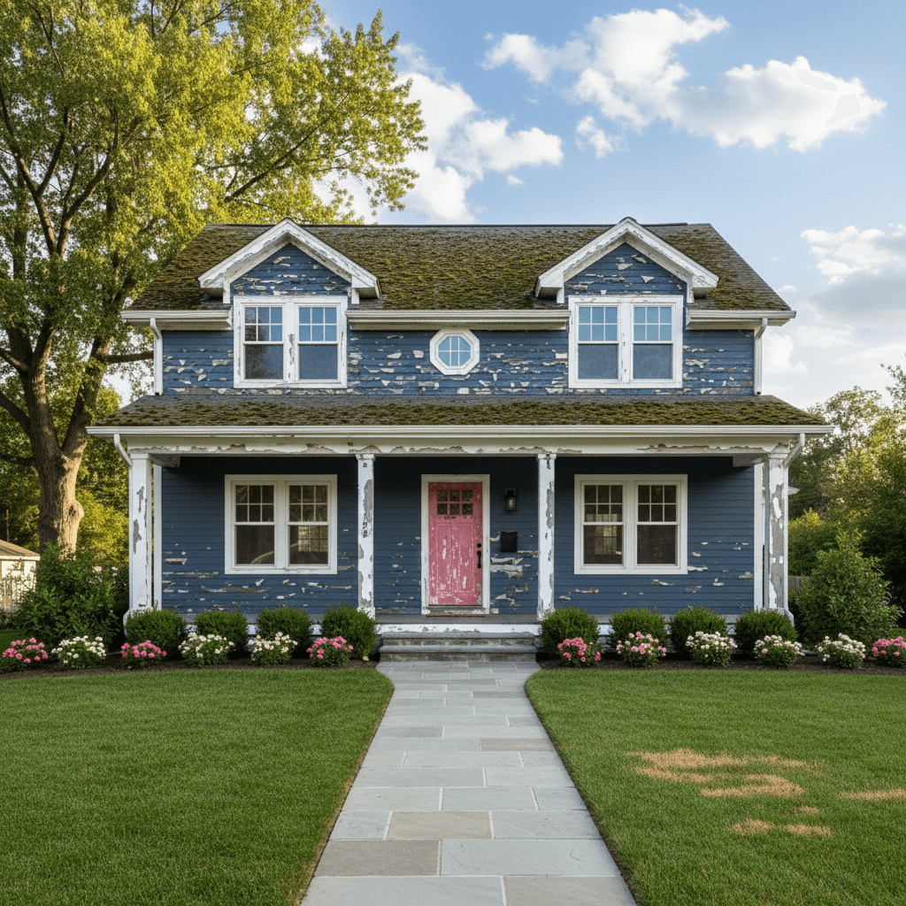 Alpine exterior repaint in New Jersey — before