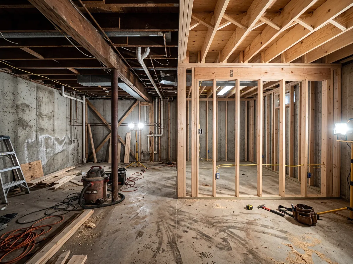 Finished Alpine basement renovations project
